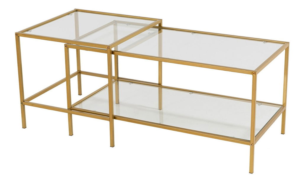 Set 2 ks. konferenčních stolků Sevaga (zlatá)