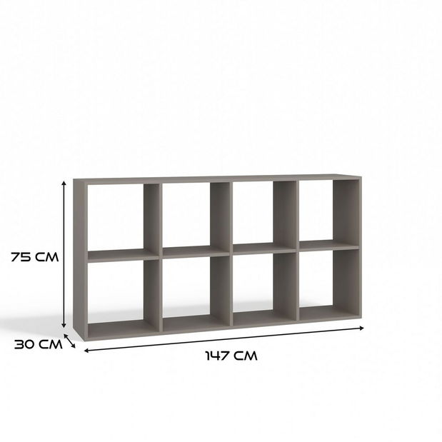 Regál Metros 4 (světlohnědá)