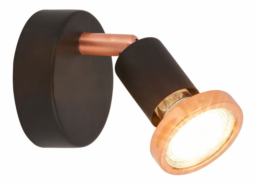 Bodové svítidlo Valentine 6846 (matná černá + měděná)