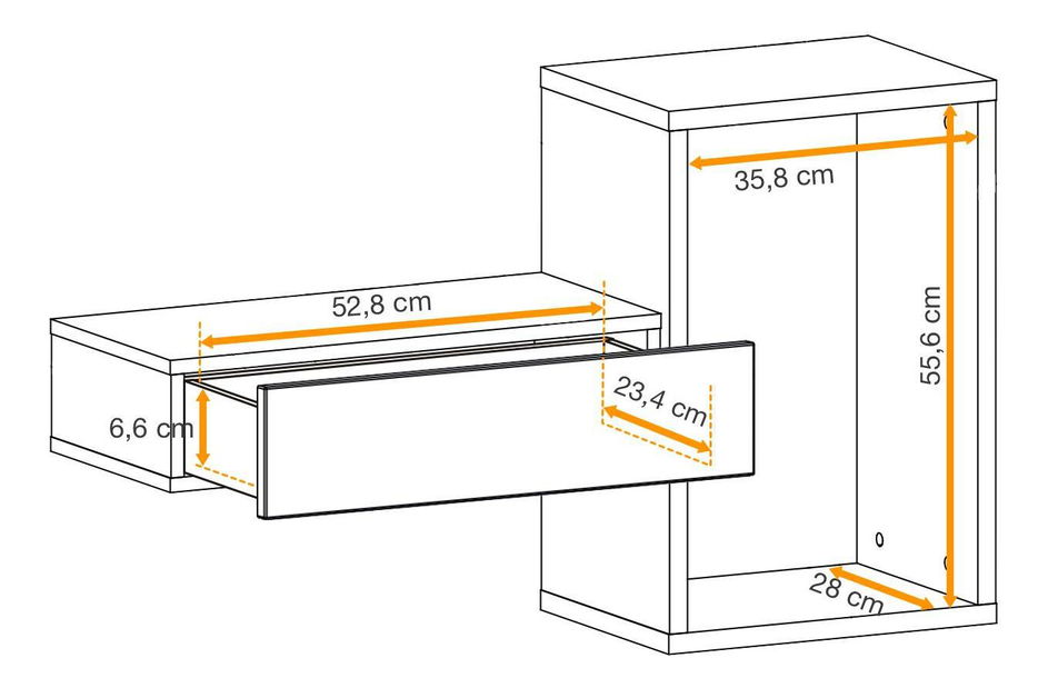 Předsíň Enderly EY1 (dub wotan + černá)