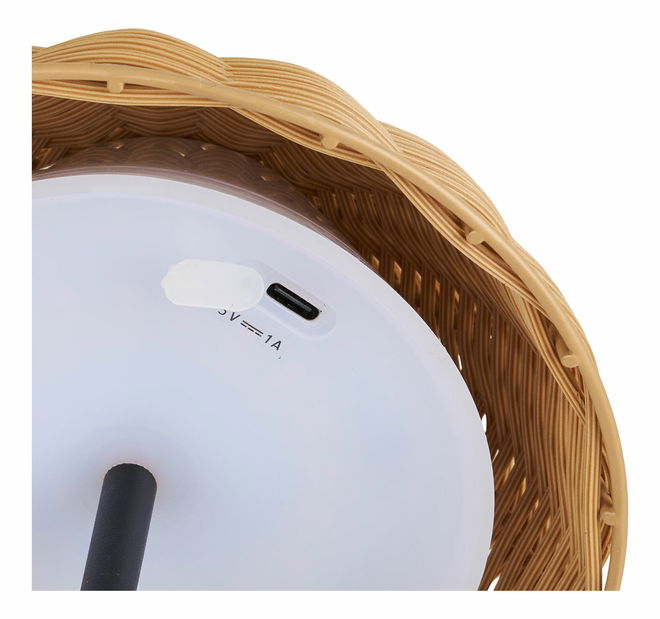 Stolní lampa Woleria (přírodní + černá)