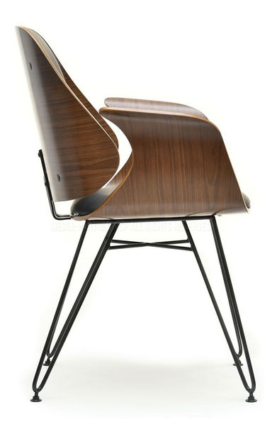 Židle Silk (ořech tmavý + černá)