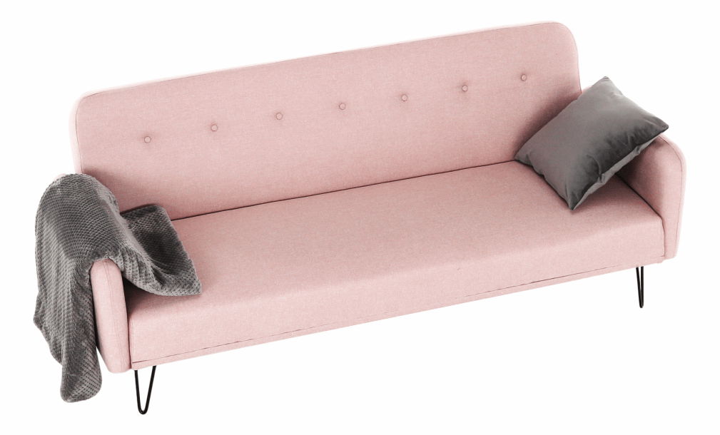 Rozkládací pohovka Pulsiana (růžová)