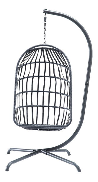 Závěsné křeslo Remako (černá + krémová)