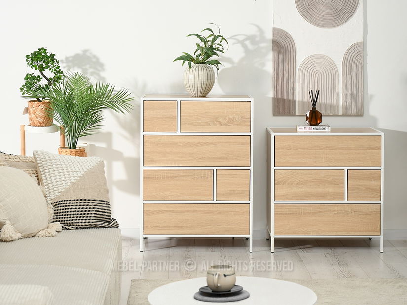 Komoda Soren Kom (sonoma + bílá)