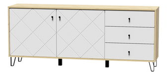 Komoda Bonny BL06 (dub artisan + bílá matná)