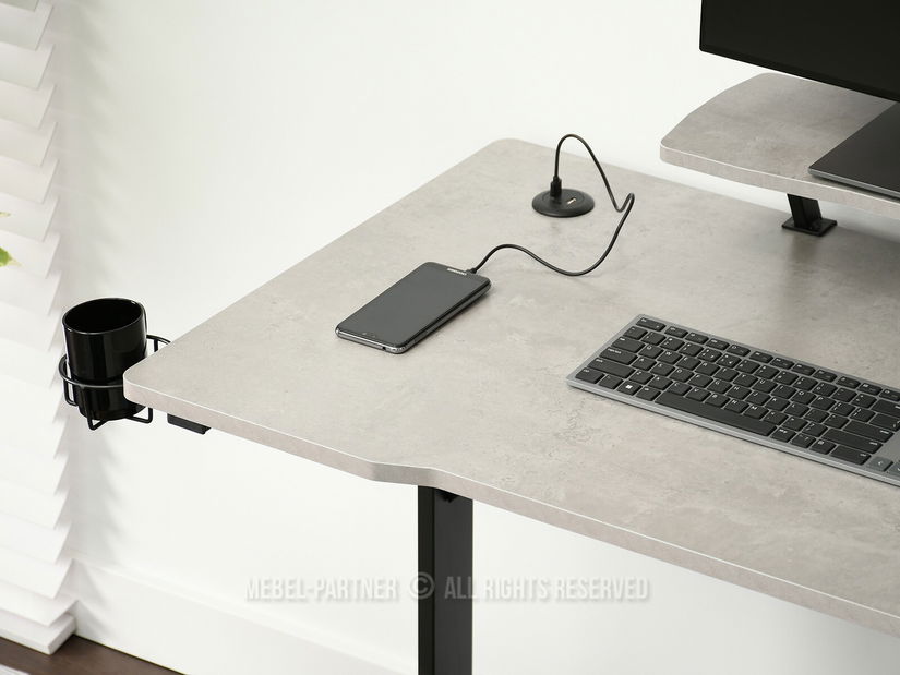 PC stolek Matts 115 (beton + černá)