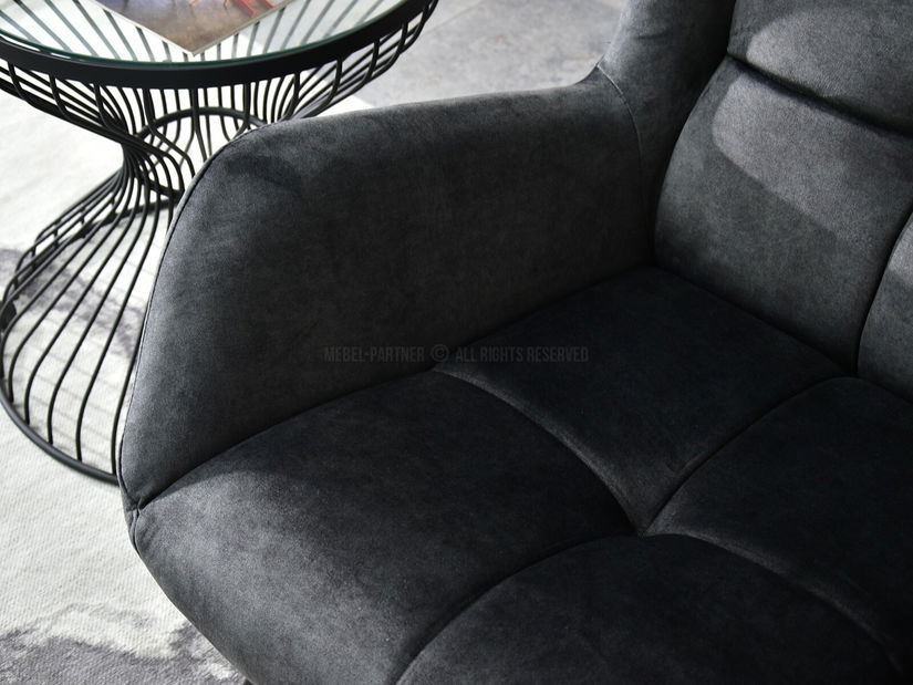 Relaxační křeslo Norweien (grafitová + černá)