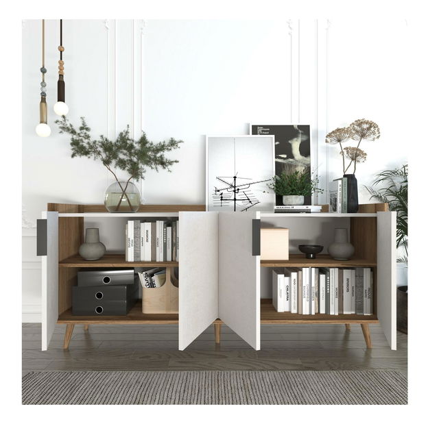  Konzolový stolek Kadasi (bílá + pemza)