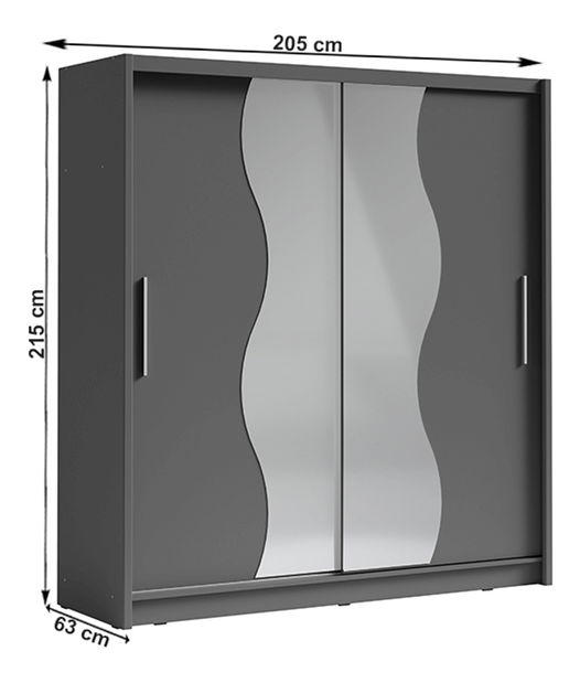 Šatní skříň Billix Typ 1 (grafit)