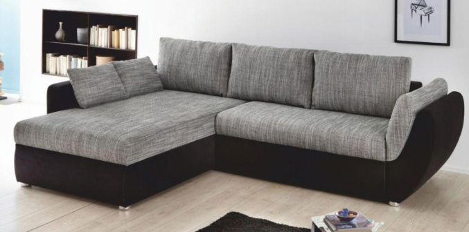 Rohová sedací souprava Taifun černá (L)