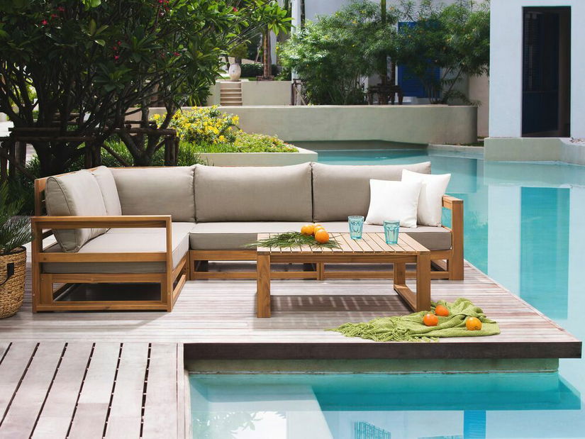 Zahradní sedací souprava Tamar (světlé dřevo) (akát)