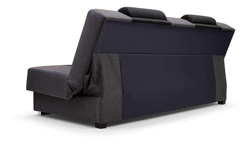 Pohovka Adrian (tmavě šedá + černá)