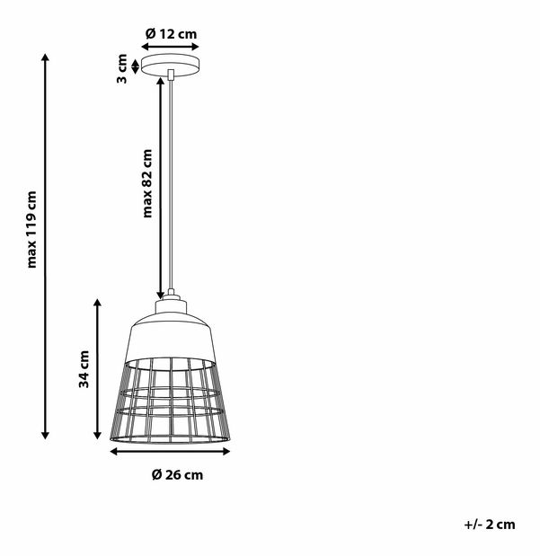 Závěsná lampa Montclair (měděná) *výprodej