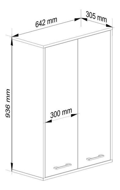 Závěsná koupelnová skříňka Farid TYP 8 (dub artisan + bílá)