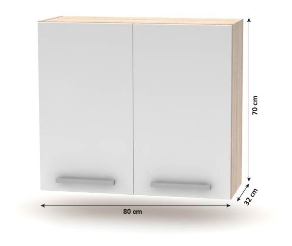 Kuchyň Noliana 240 cm (dub sonoma + bílá)