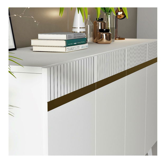 Skříňka Mekebu 2 (bílá + zlatá)