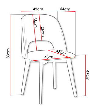 Jídelní židle Nawi IV (krémová + ořech)