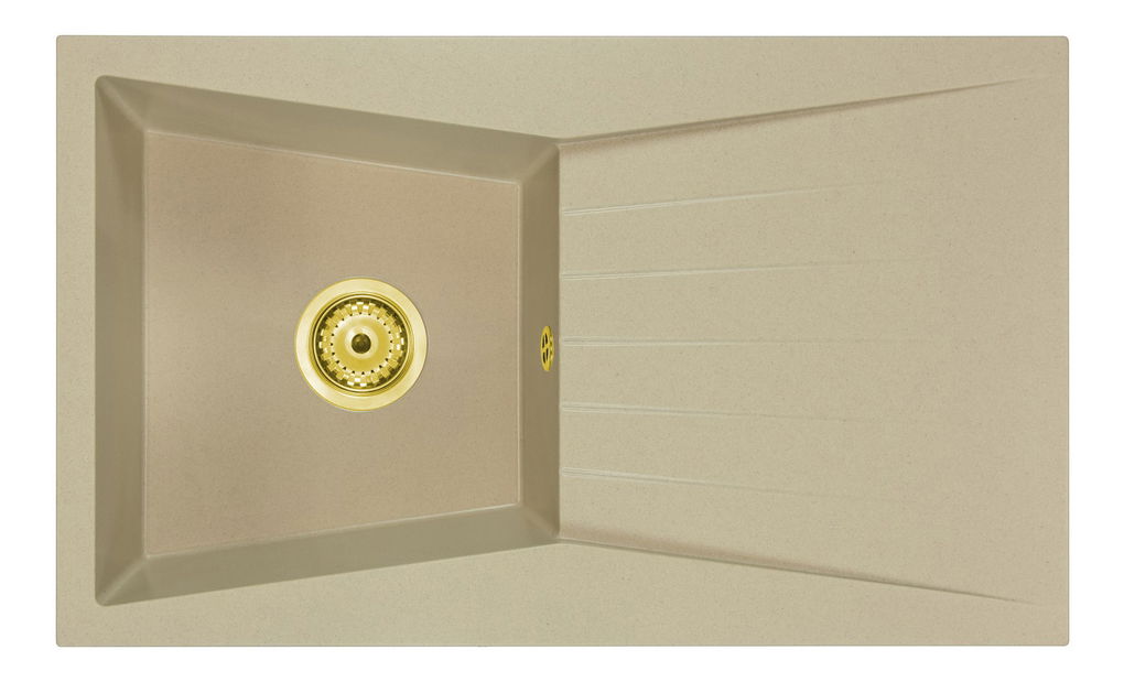 Kuchyňský dřez Ragod (béžová) (bez otvoru pro baterii) (P)