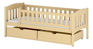 Dětská postel 80 cm Gussie (s roštem a úl. prostorem) (borovice)