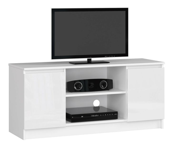 TV stolek Darian (bílý vysoký lesk)