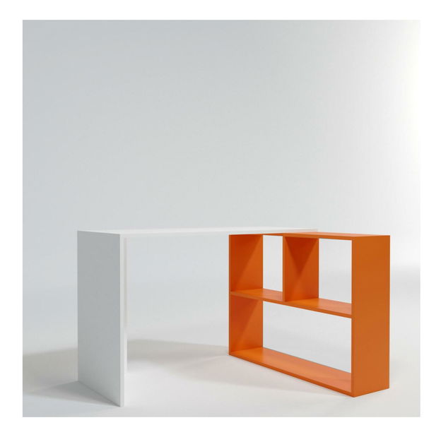 PC stolek Cander (bílá + oranžová)