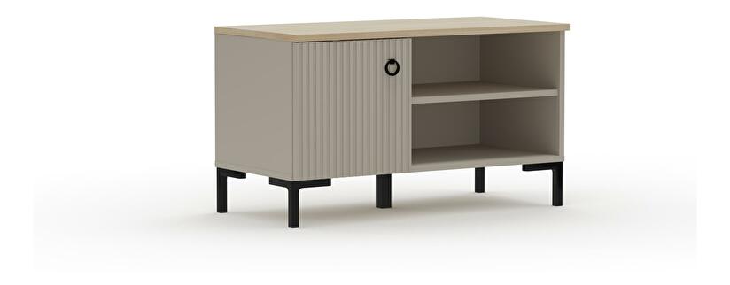 Botník (skříňka na boty) Demandaron (taupe + dub silverjack)