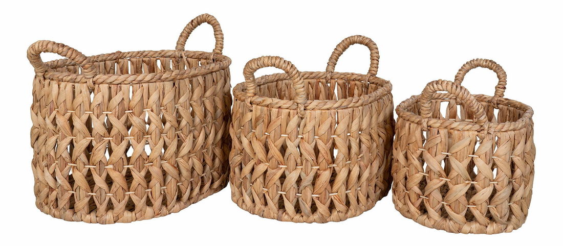 Set 3 ks košíků Bravena (přírodní)