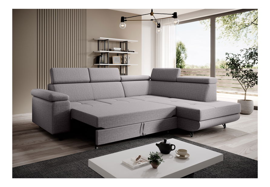 Rozkládací sedací souprava Jopo (šedá) (P) 