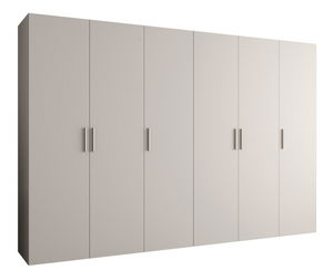 Šatní skříň 300 cm Borry 1 (kašmír + stříbrná)