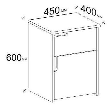 Noční stolek Astra (bílá)