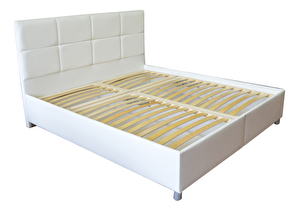 Manželská postel 160 cm Albatros (bílá) (s rošty, bez matrací)
