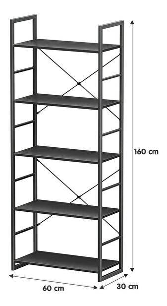 Regál Elza 160 (černá)