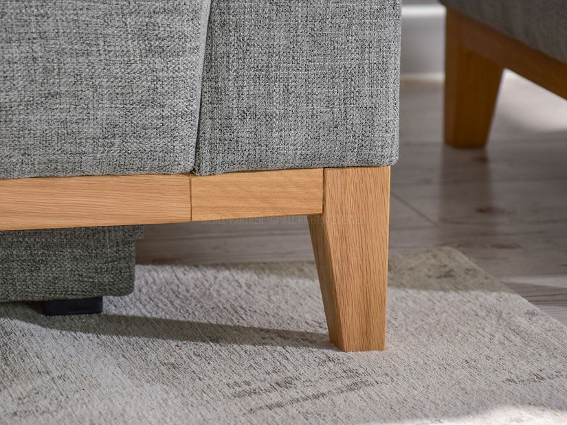 Pohovka dvousedačka Salida (šedá + dub)