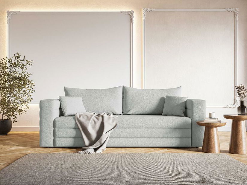 Pohovka trojsedačka Liluetta (světle šedá + černá)