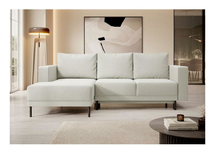 Rohová sedací souprava Rodriguez mini (L) (béžová + černá)