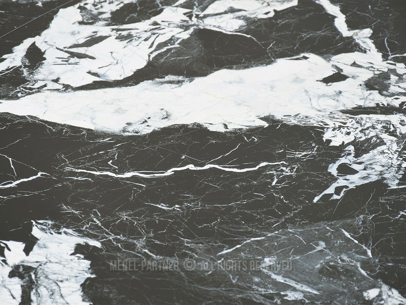 Jídelní stůl Noruega (mramor + černá)