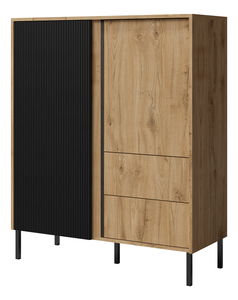 Komoda Munkki 1 (dub + černá)