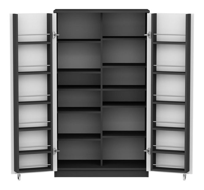 Šatní skříň Passek (antracitově bílá)