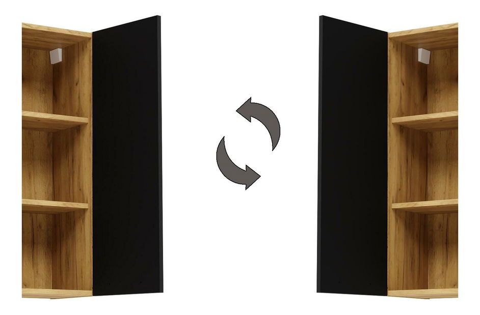 Závěsná koupelnová skříňka Valiant 100 (craft zlatý + černá)