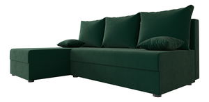 Rohová sedací souprava Harmony L (tmavě zelená) (L)