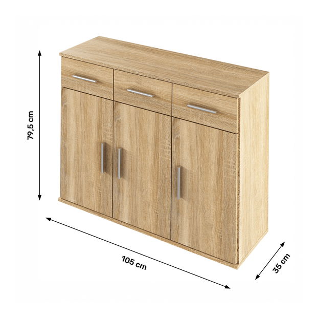 Kombinovaná komoda typ 3 Ressan (dub sonoma)