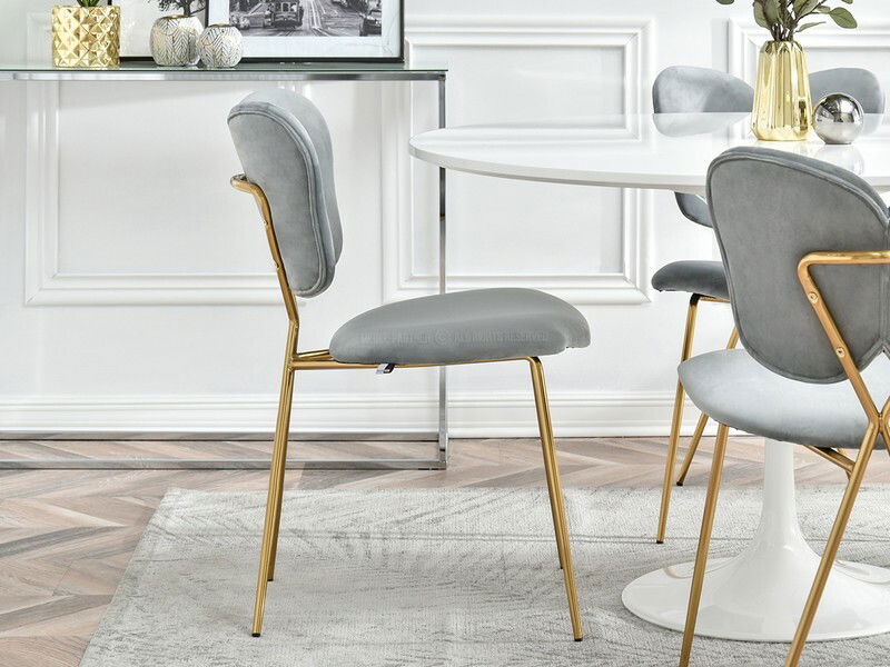 Židle Wrangler (šedá + zlatá)