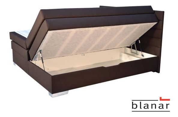 Manželská postel 180 cm Blanář Twister (alcoa 4 brown) (s roštem a matrací) 