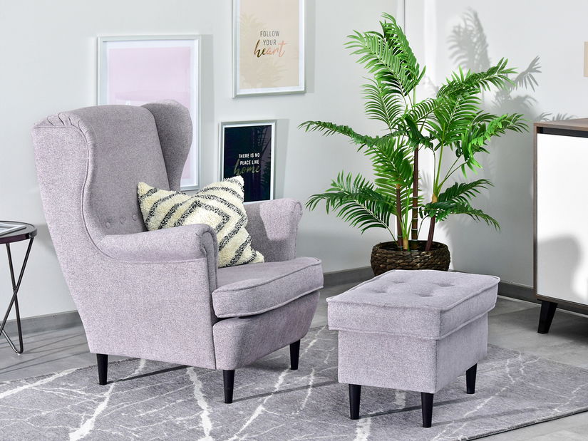 Taburetka Muriera (pudrová růžová + chrom)