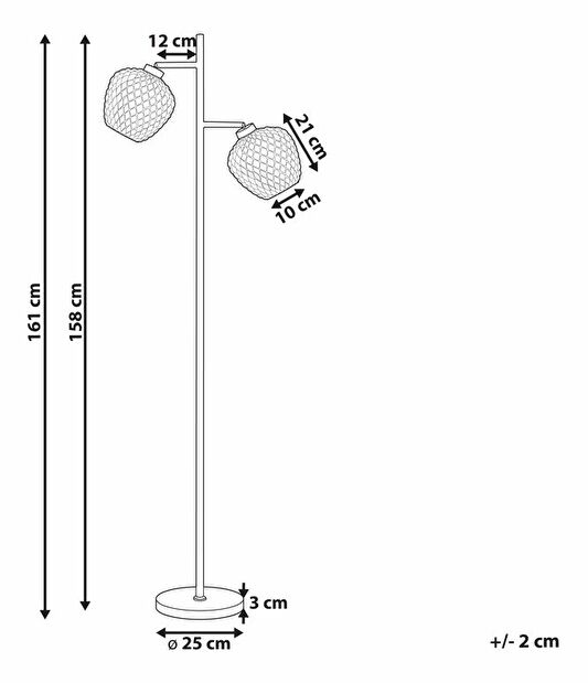 Stojanová lampa Suha (černá)