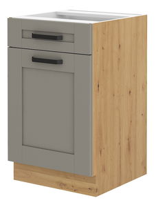 Dolní kuchyňská skříňka Lucid 50 D 1F 1S (dub artisan + claygrey)