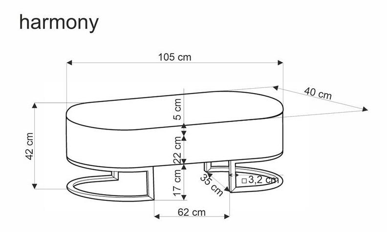 Taburetka Hannah (bílá + černá + zlatá)