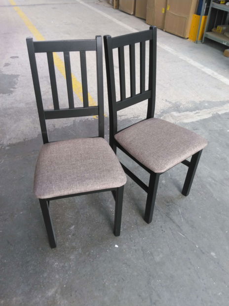 Jídelní židle Dalam IV (černá + béžová) *bazar