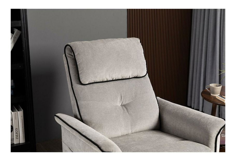 Polohovací křeslo Trato (lanýžová)